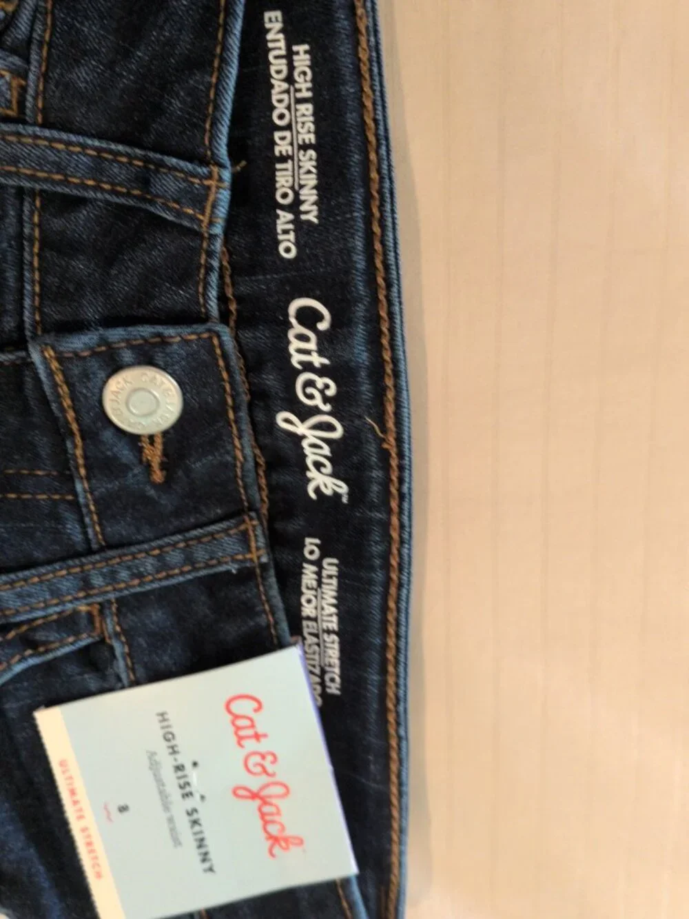 NWT Embroidered Girls Skinny, High Waist Jeans